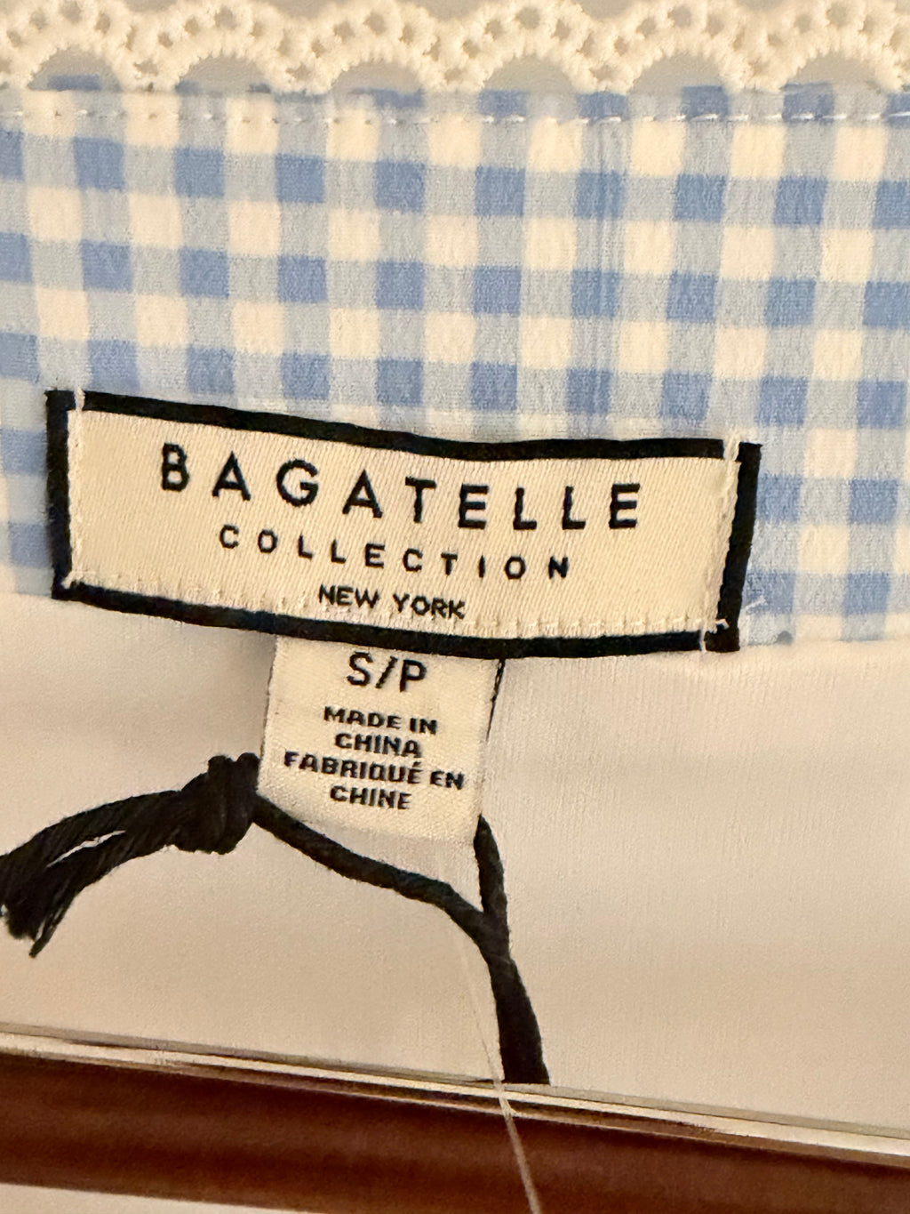 Bagatelle Blue Gingham Blouse